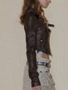PROD 2024 Pre-spring Buckle Faux Leather Jacket