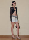 PROD 2024 Pre-spring Faux Leather Large Pockets Mini Skirt