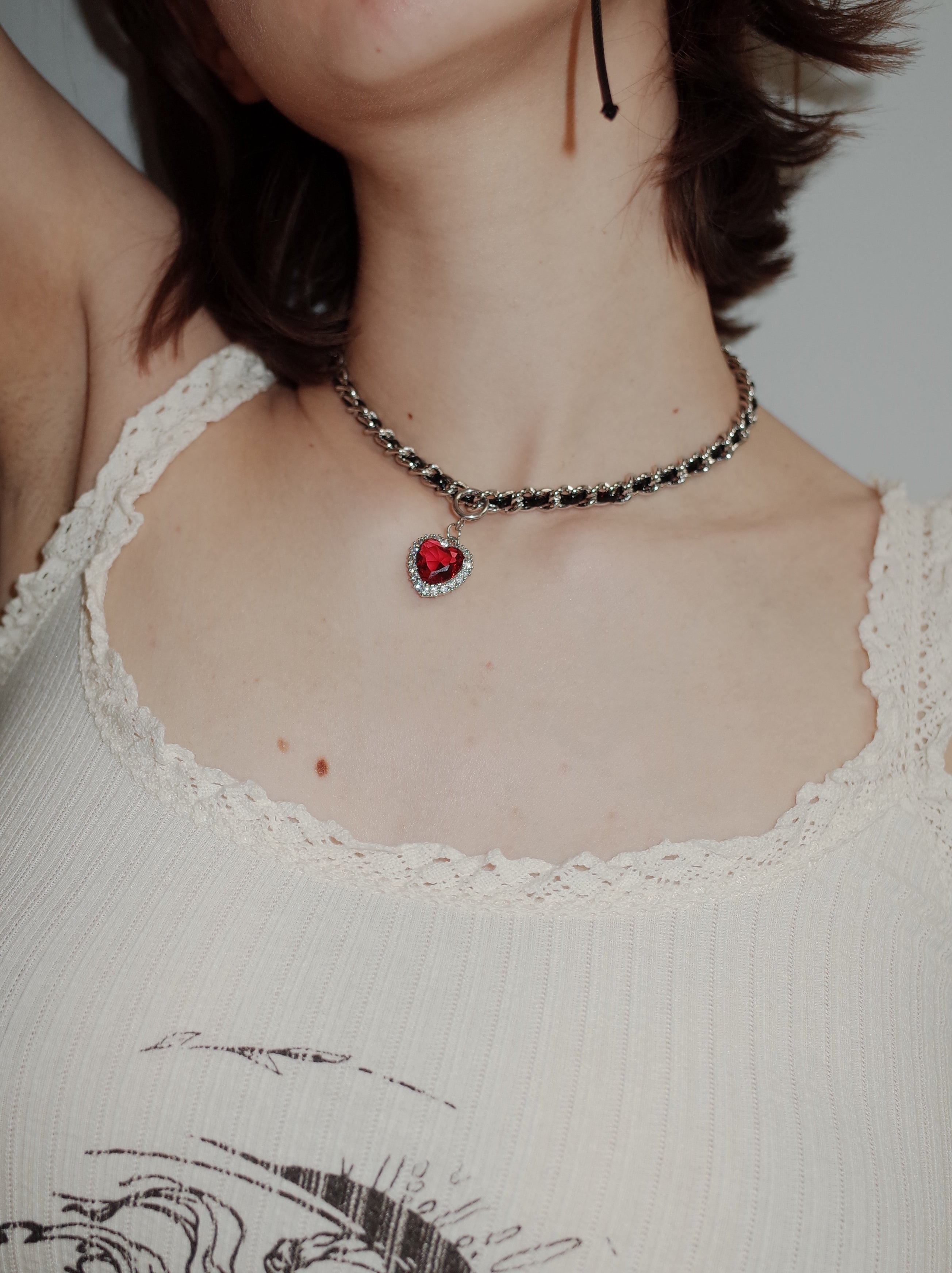  In-stock Red Heart Necklace