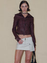 PROD 2024 Pre-spring XS / Wine red / Pre-order20%off（5-8days） Buckle Faux Leather Jacket