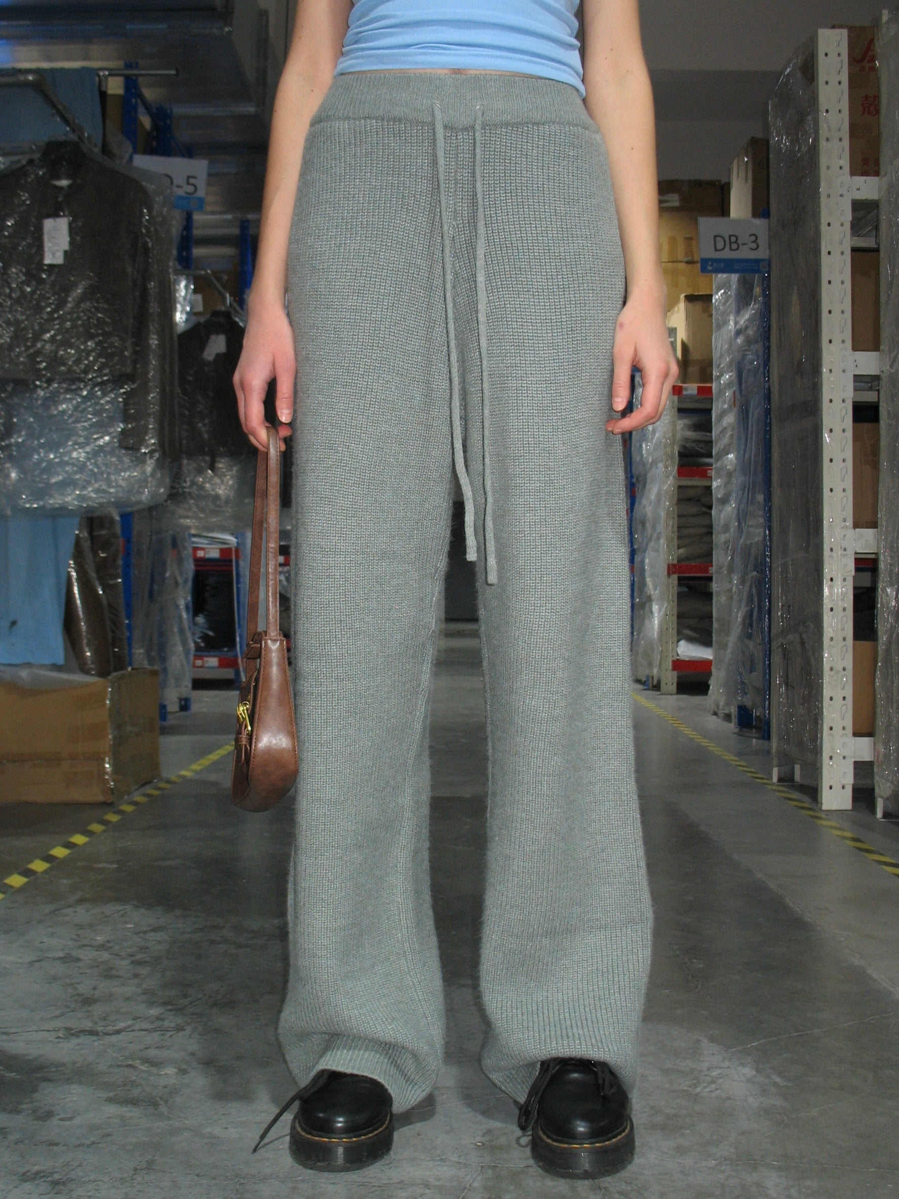  In-stock Knitted drawstring Sweatpants