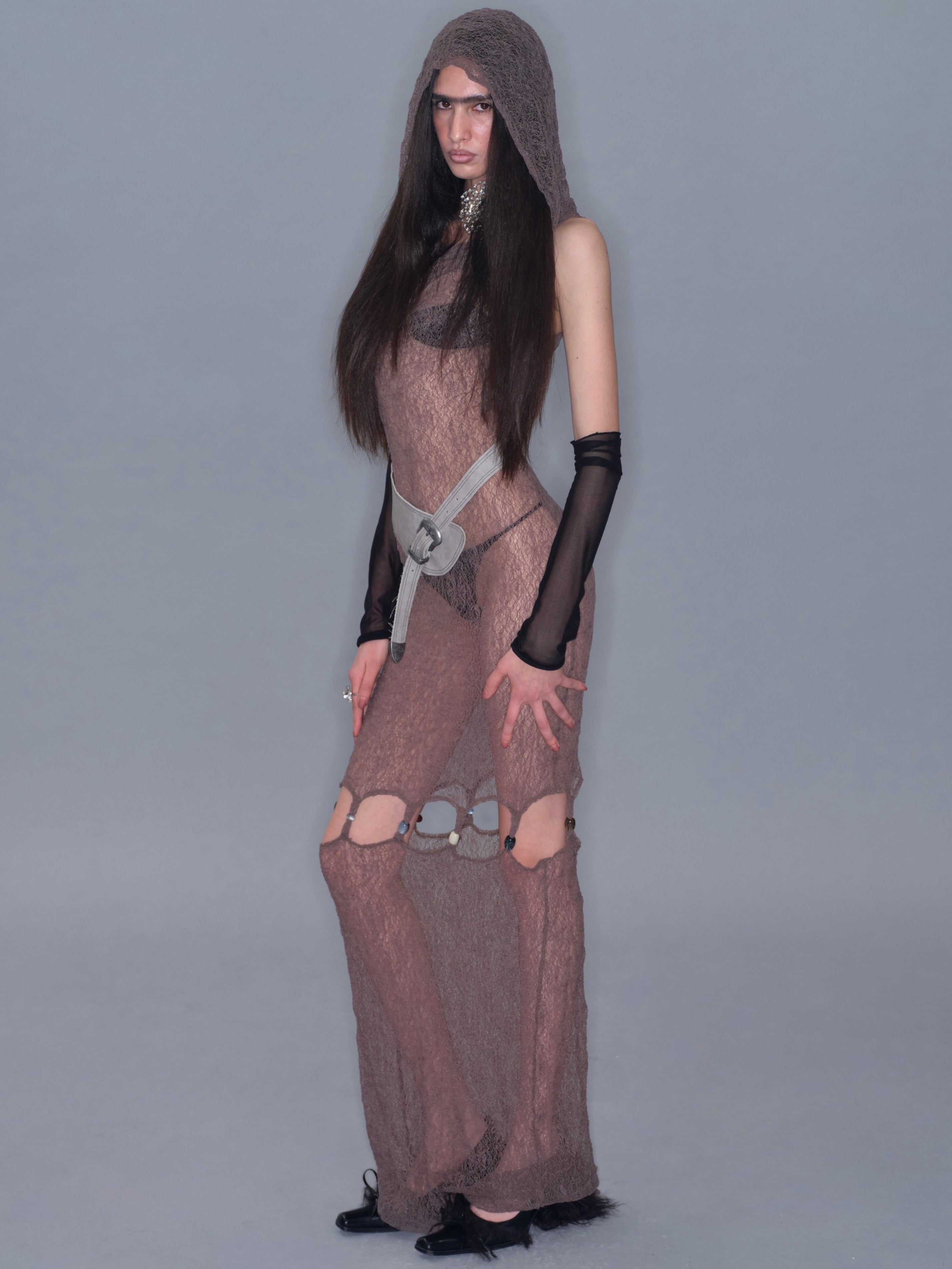 Black Sheer Mesh Sleeves