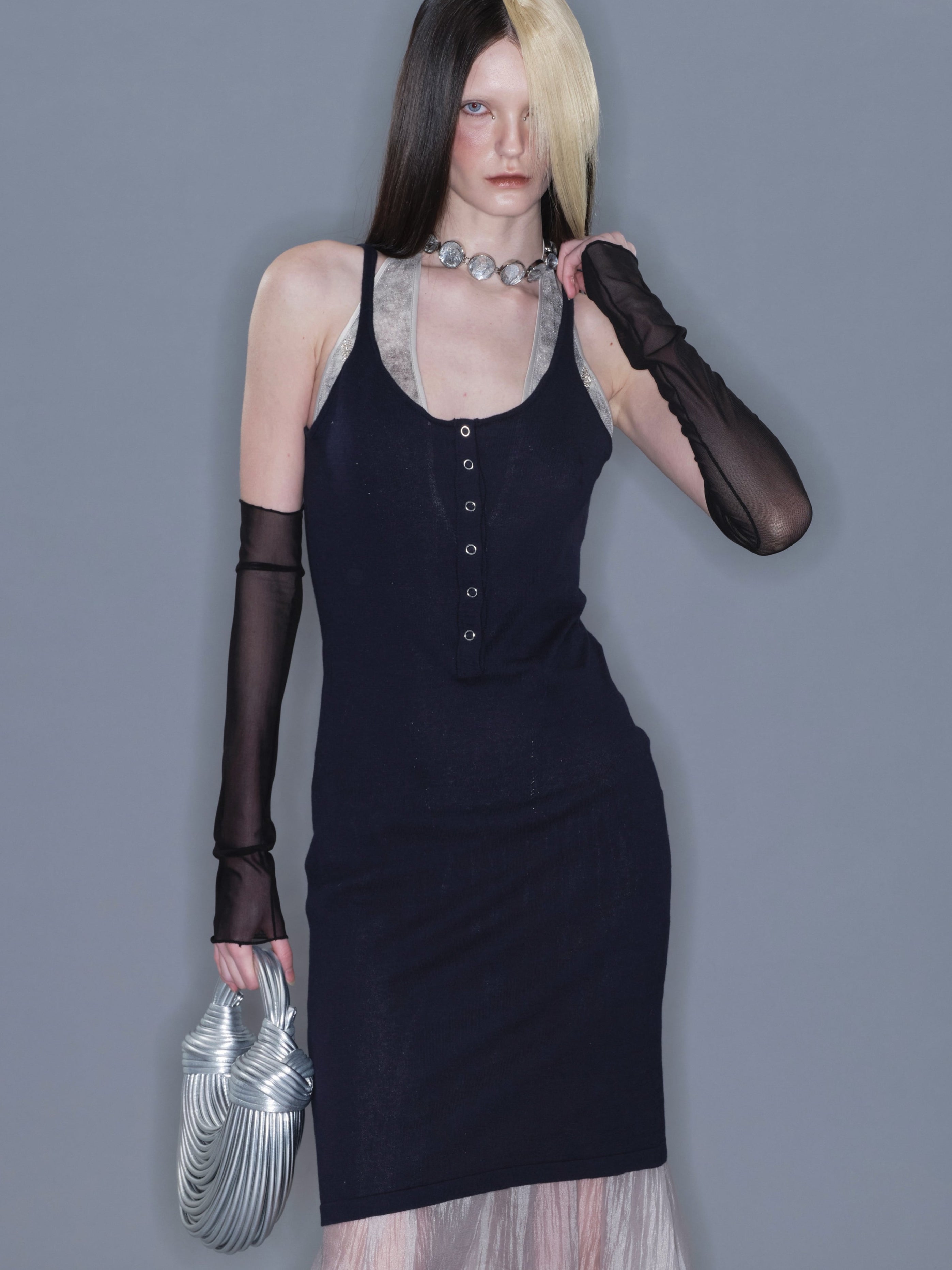 Black Sheer Mesh Sleeves