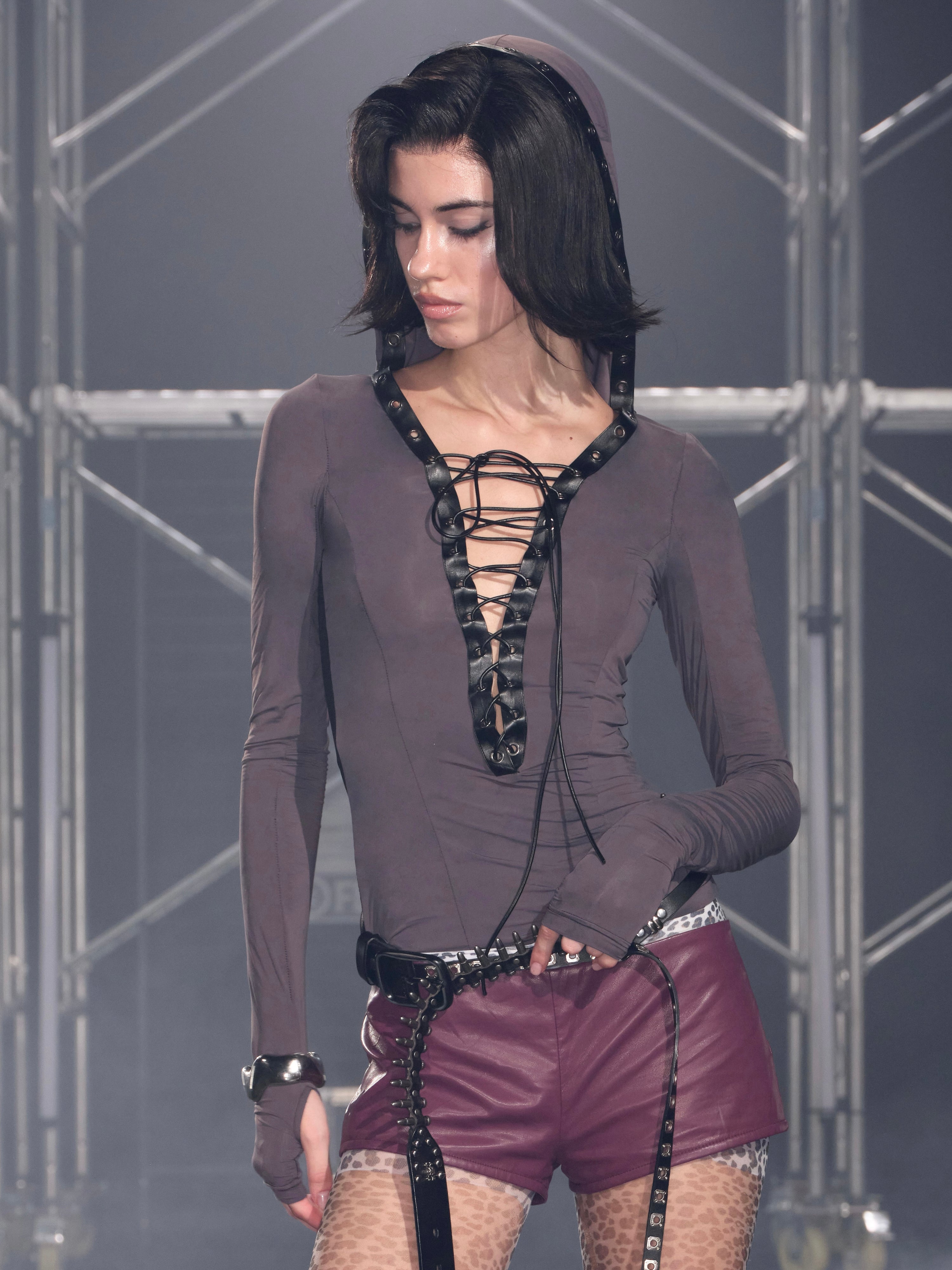 Lace Up Long Sleeve Top