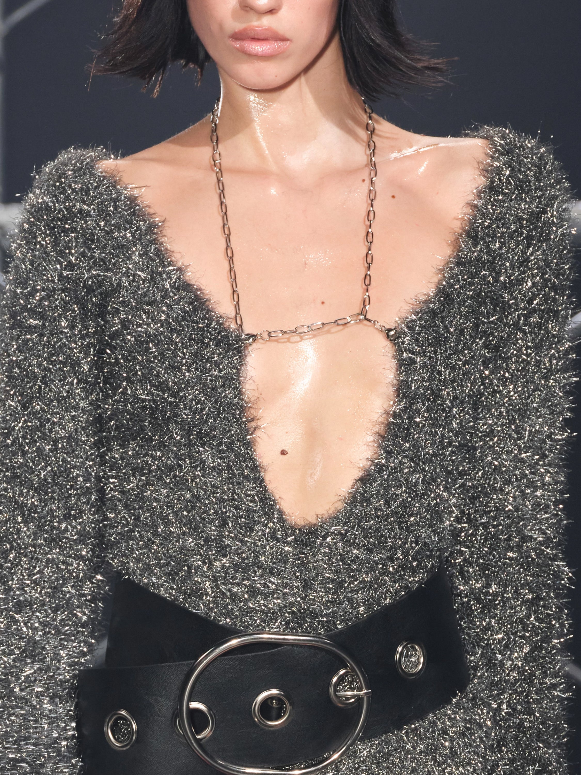 Adore Me V Neck Glitter Sweater