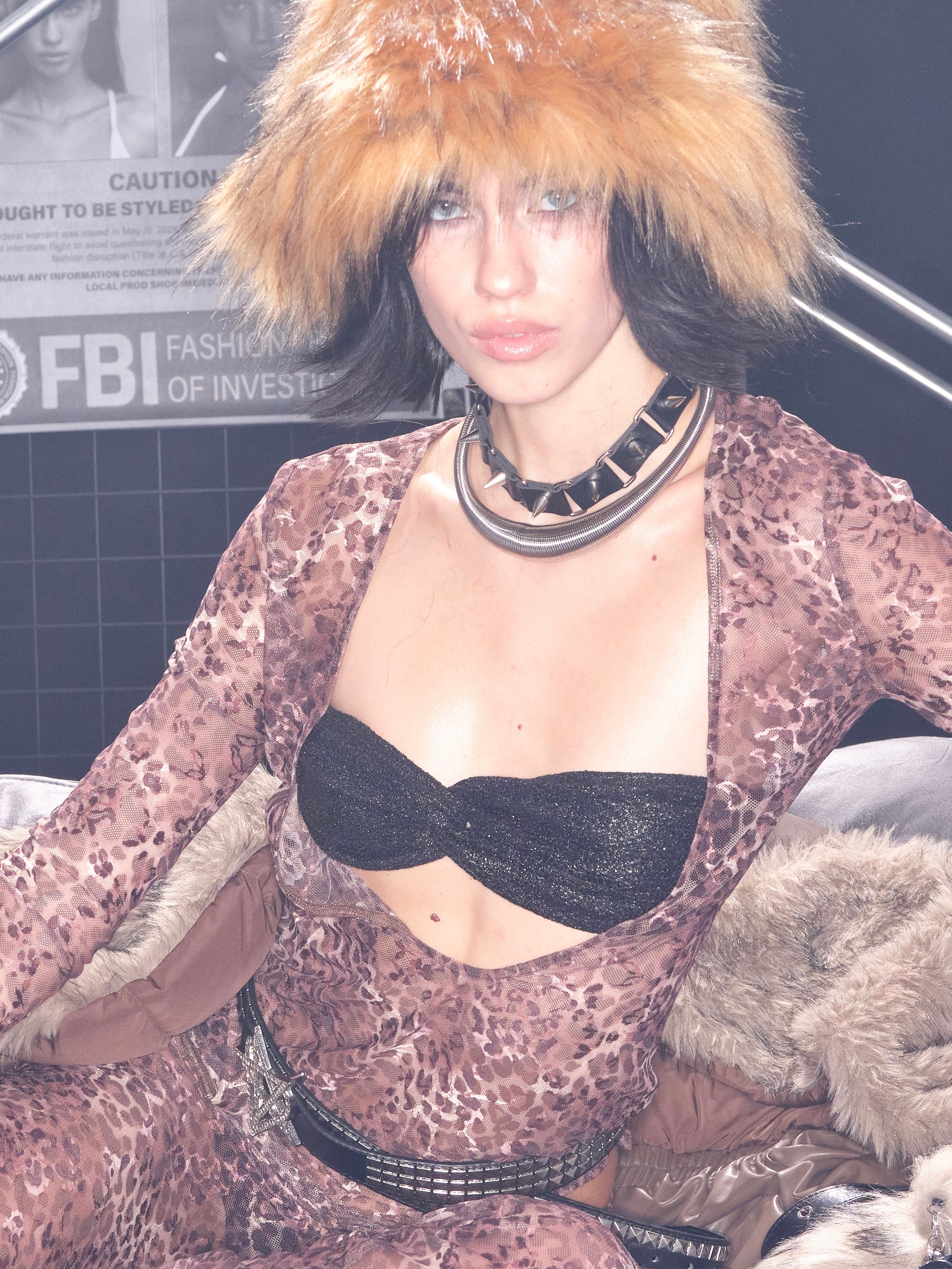 Nadia V-neck Top In Leopard