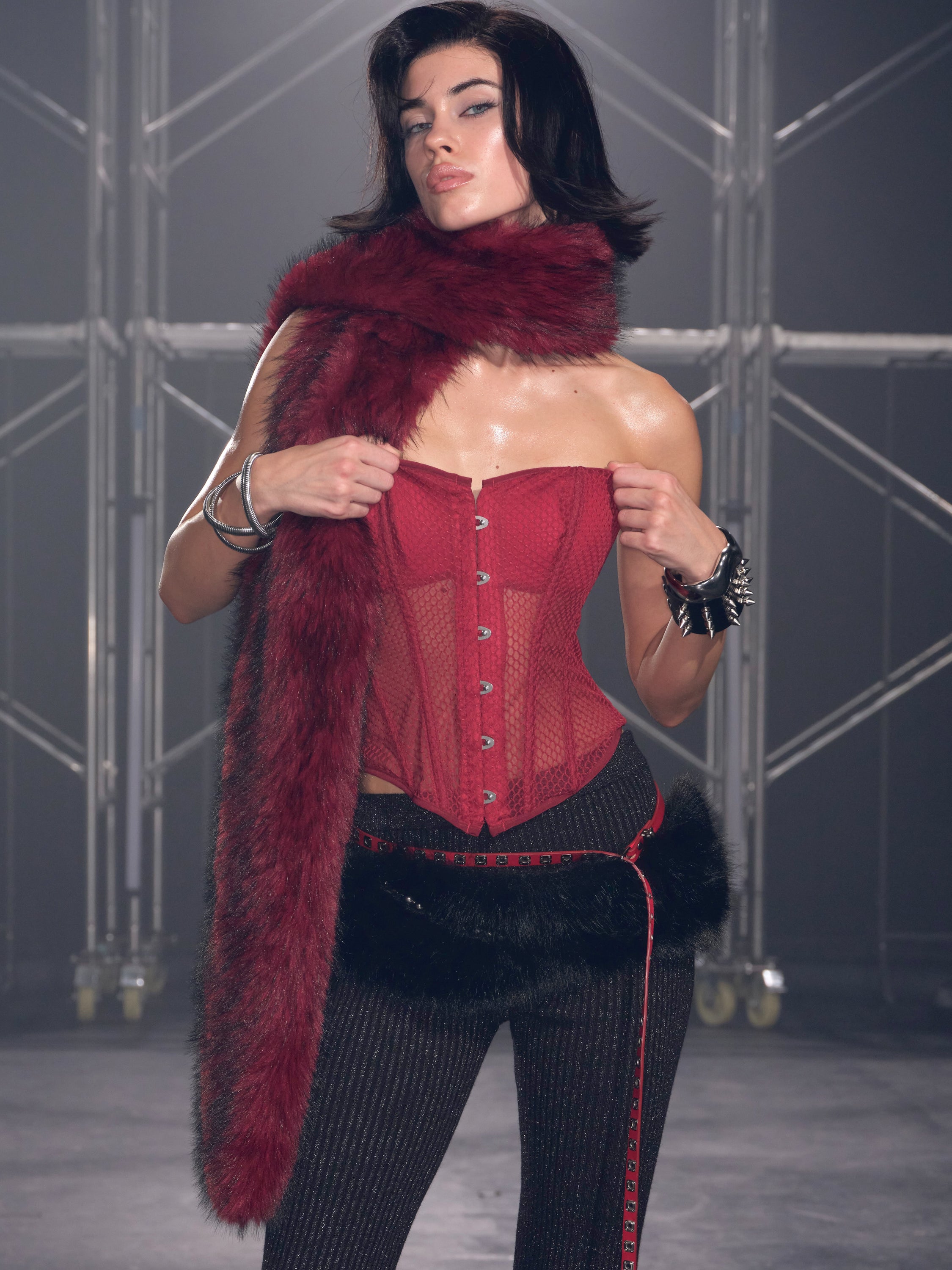Nyra Faux Fur Extra Long Scarf