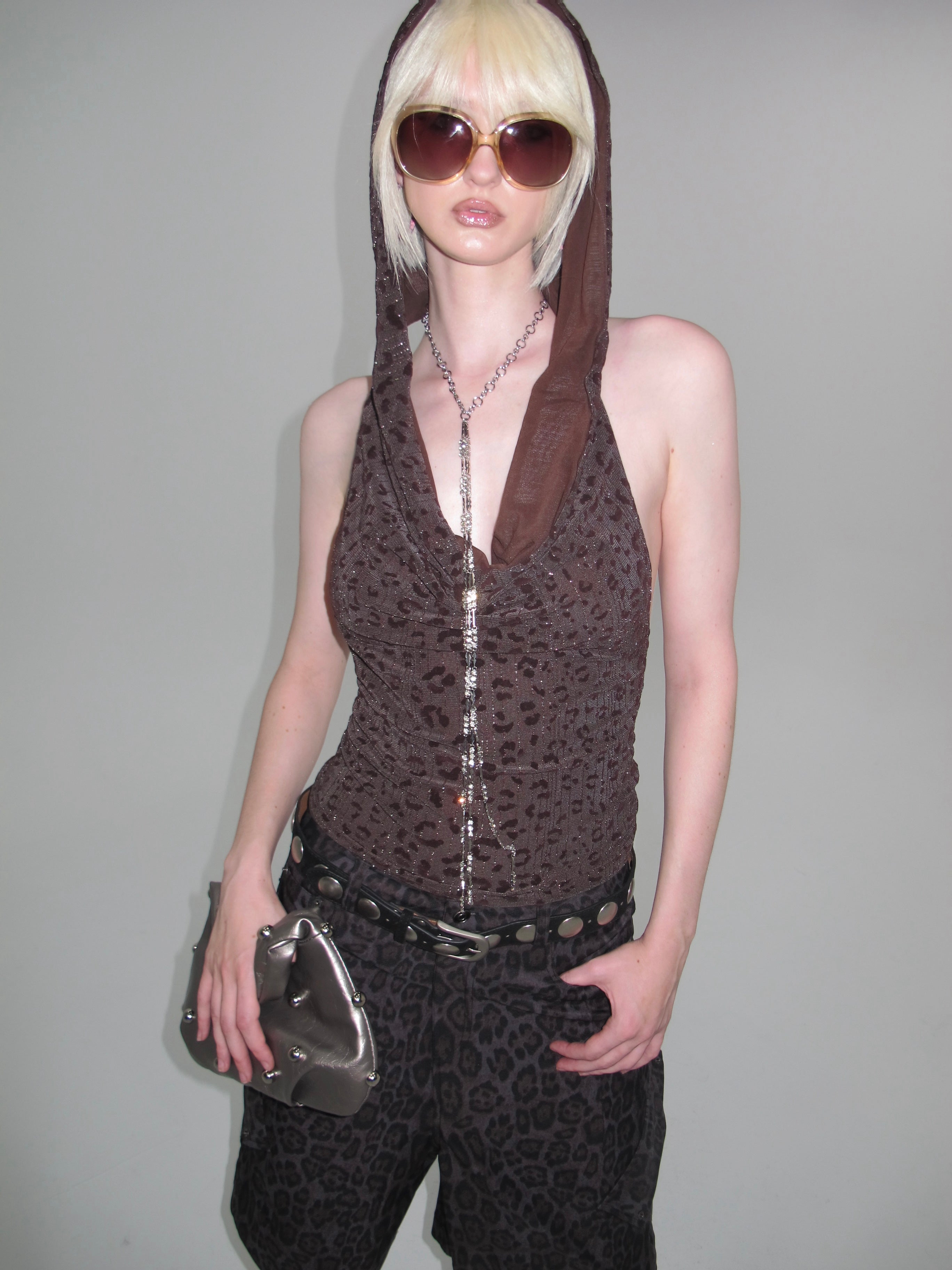 Leopard Print Hooded Tank