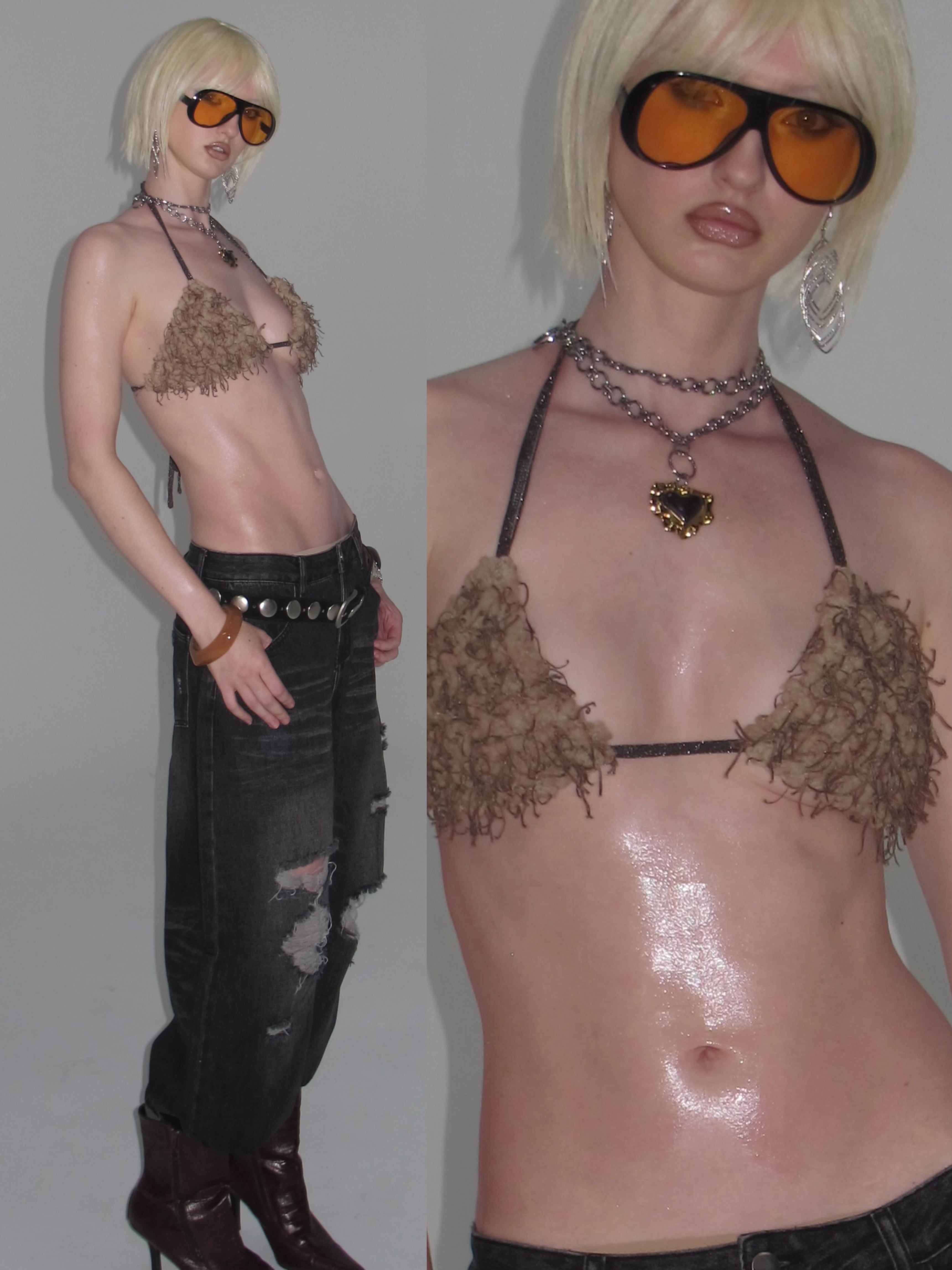 Wild Thing Feather Bikini Top