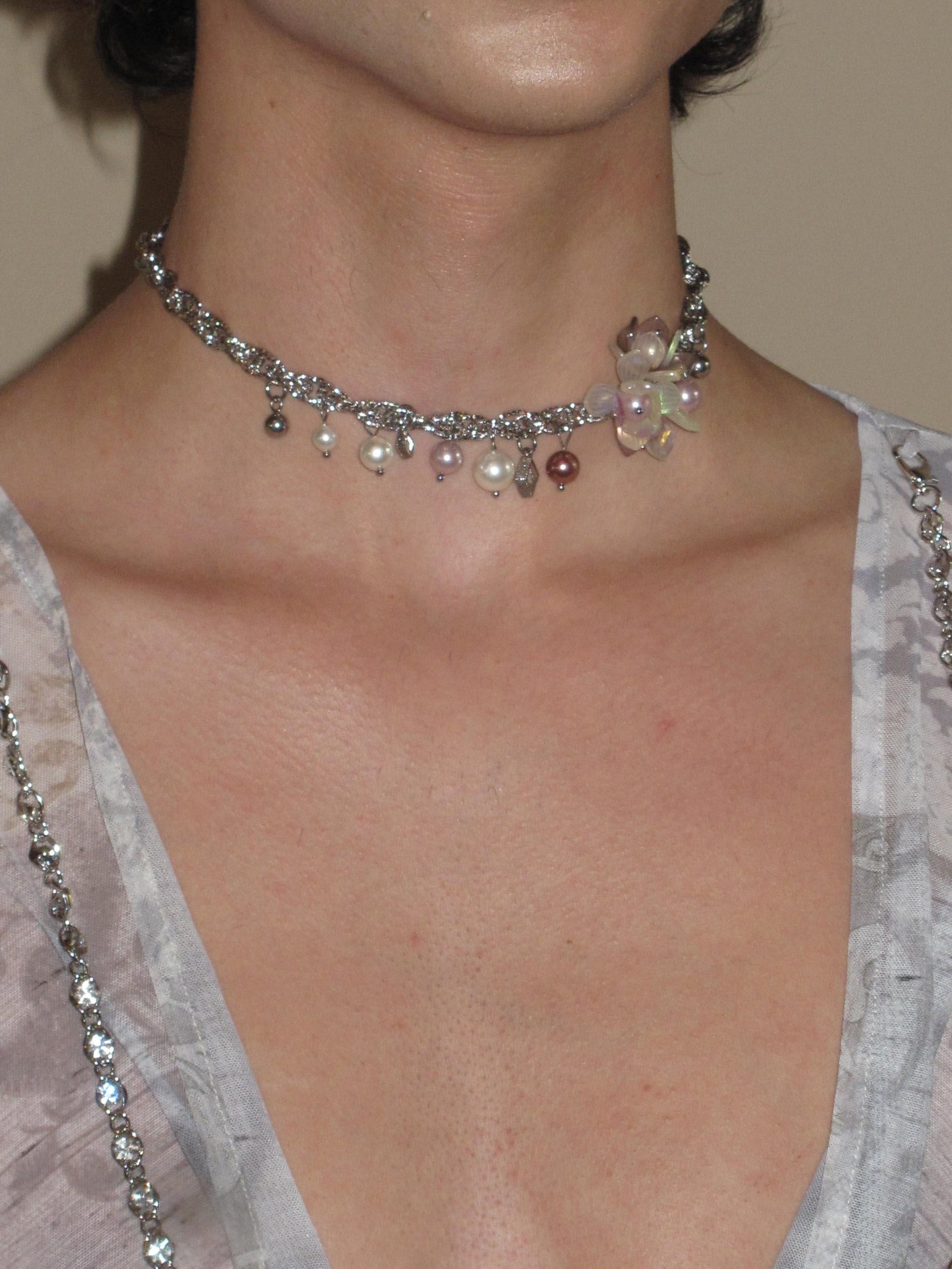Liora Pearl Charm Choker