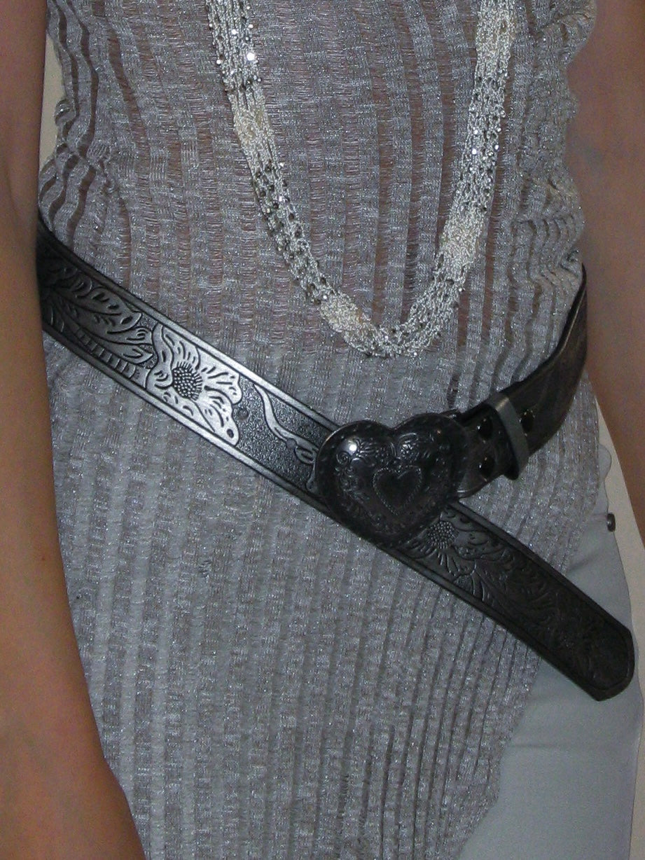 Silver Love Heart Belt