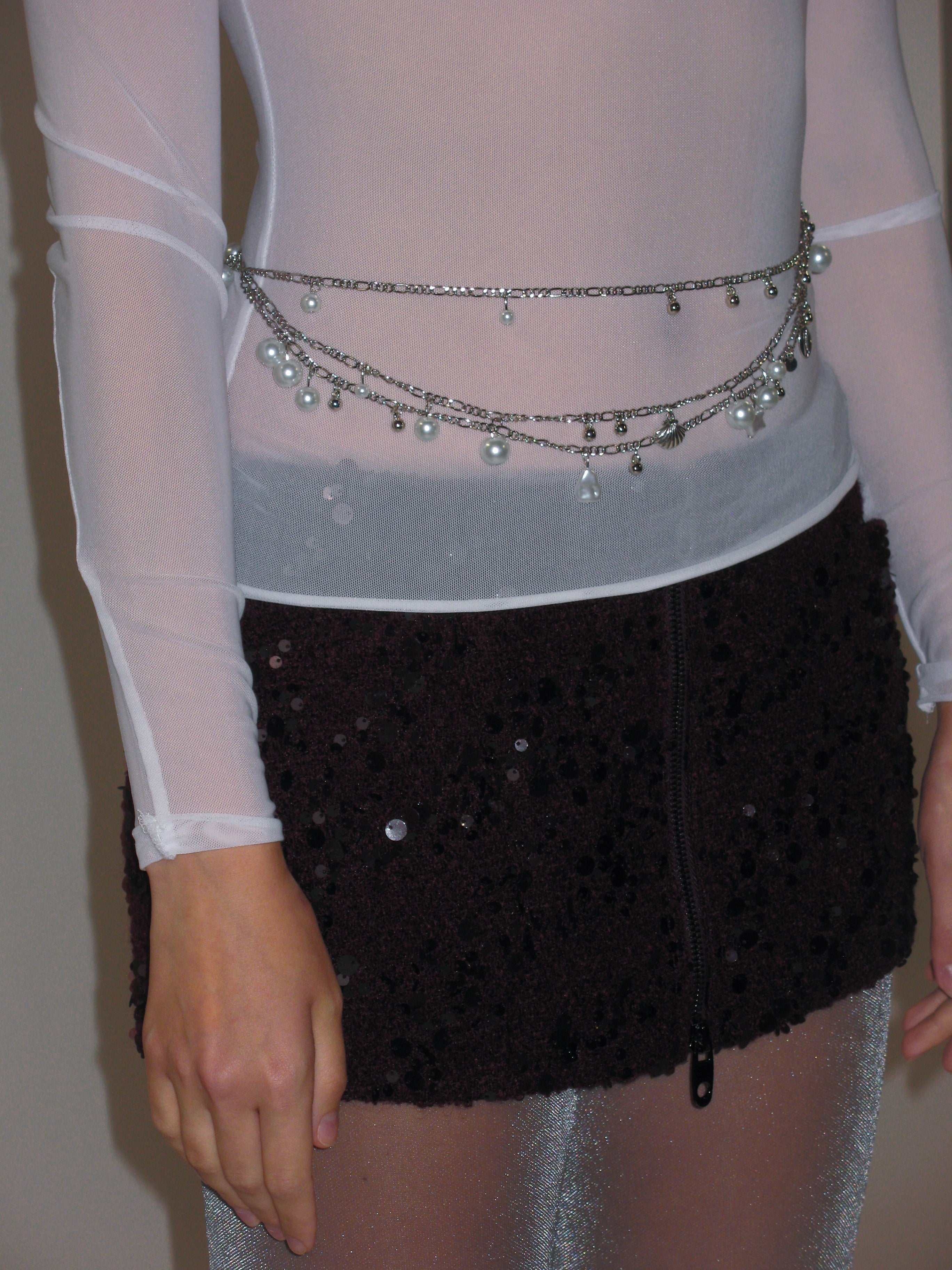 Radiant Garnet Zip Mini Skirt