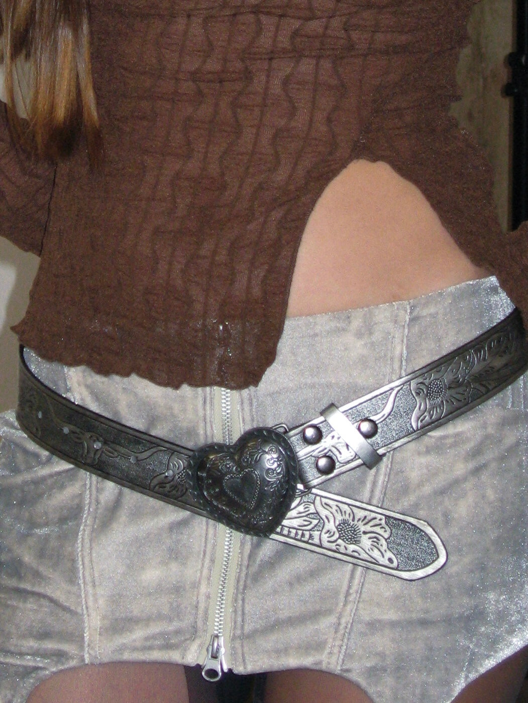 Silver Love Heart Belt