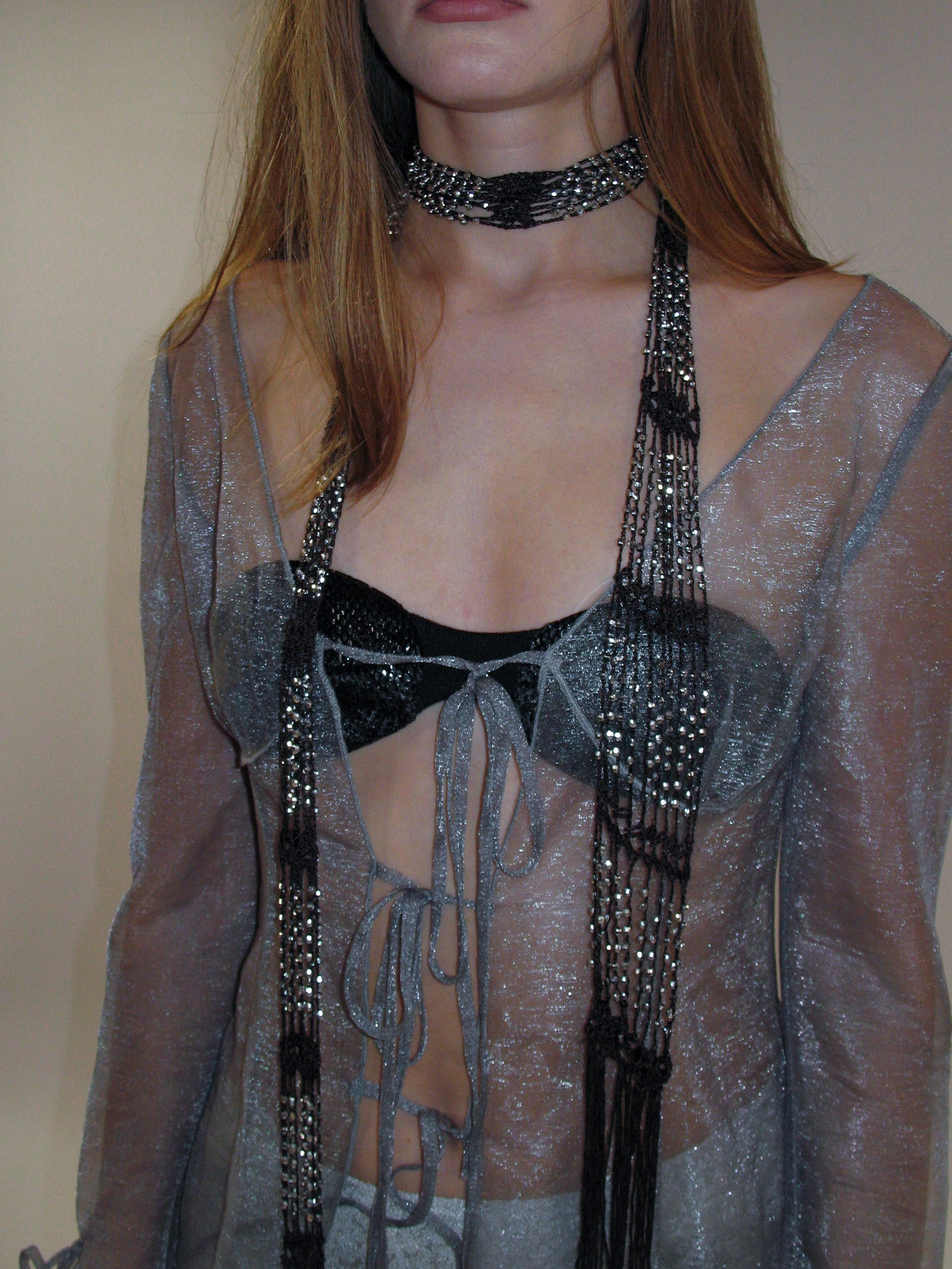 Rhinestone Handwoven Scarf