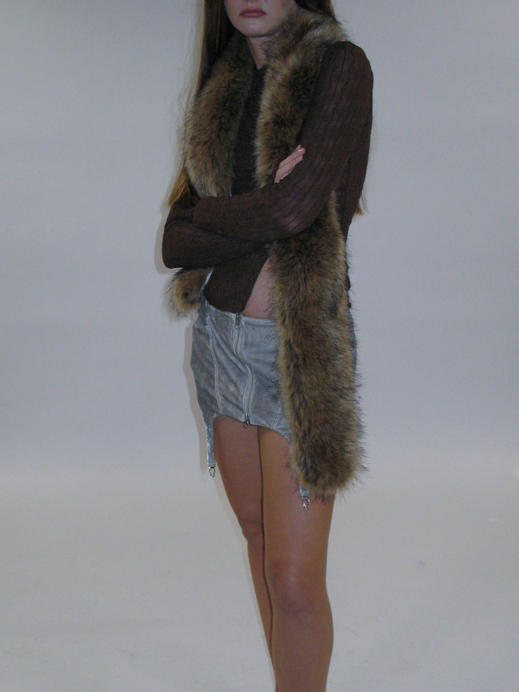 Faux Fur Long Scarf