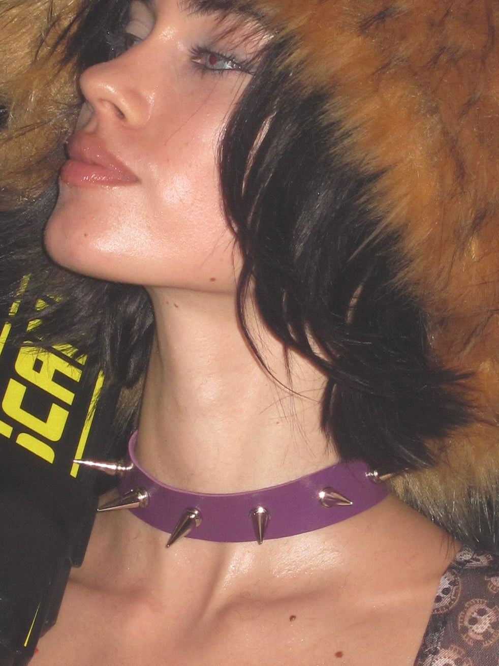 Purple Studded Choker