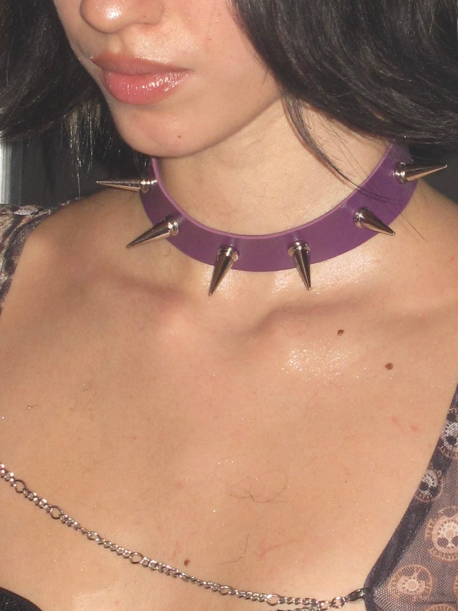 Purple Studded Choker
