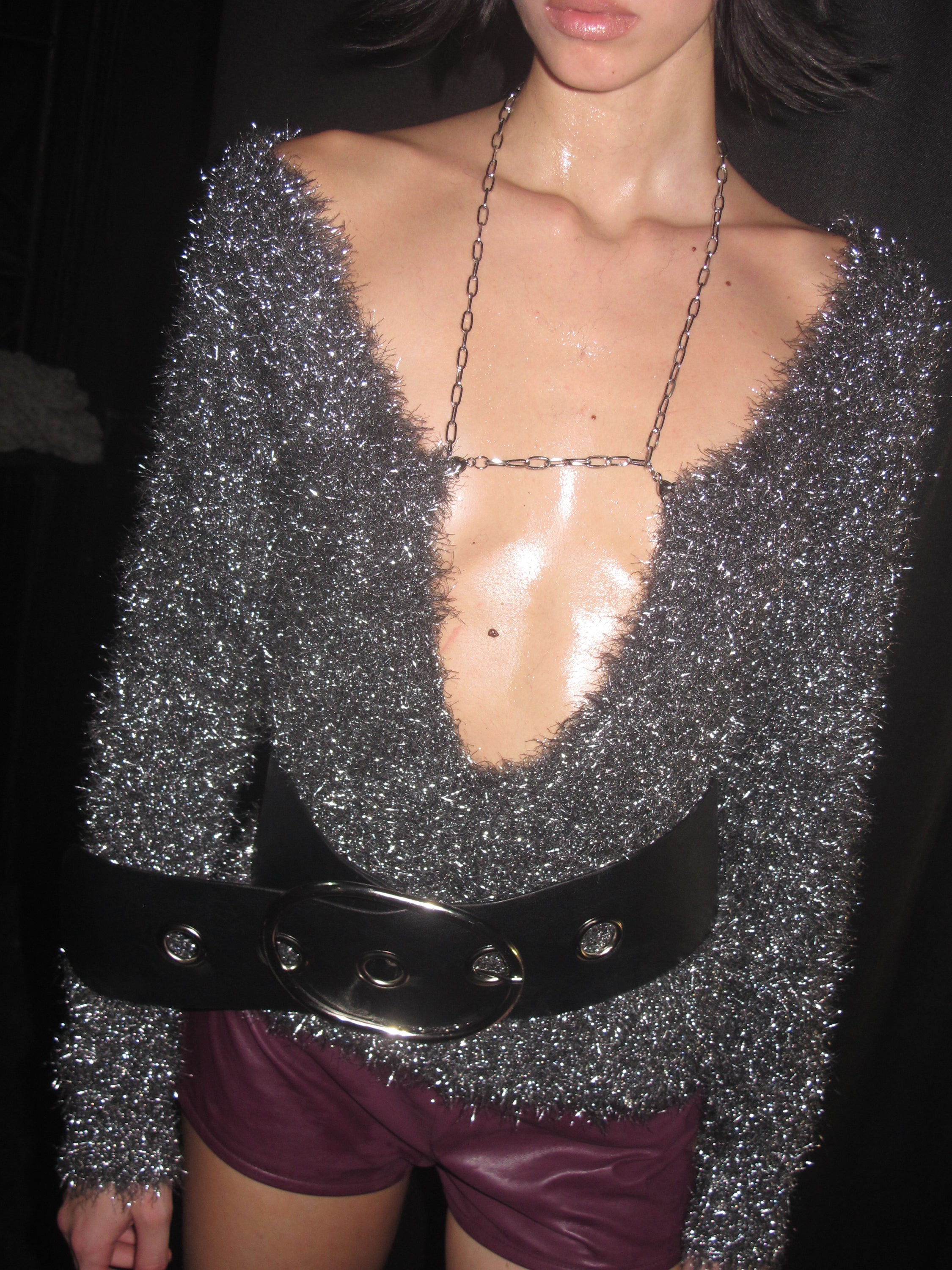 Adore Me V Neck Glitter Sweater