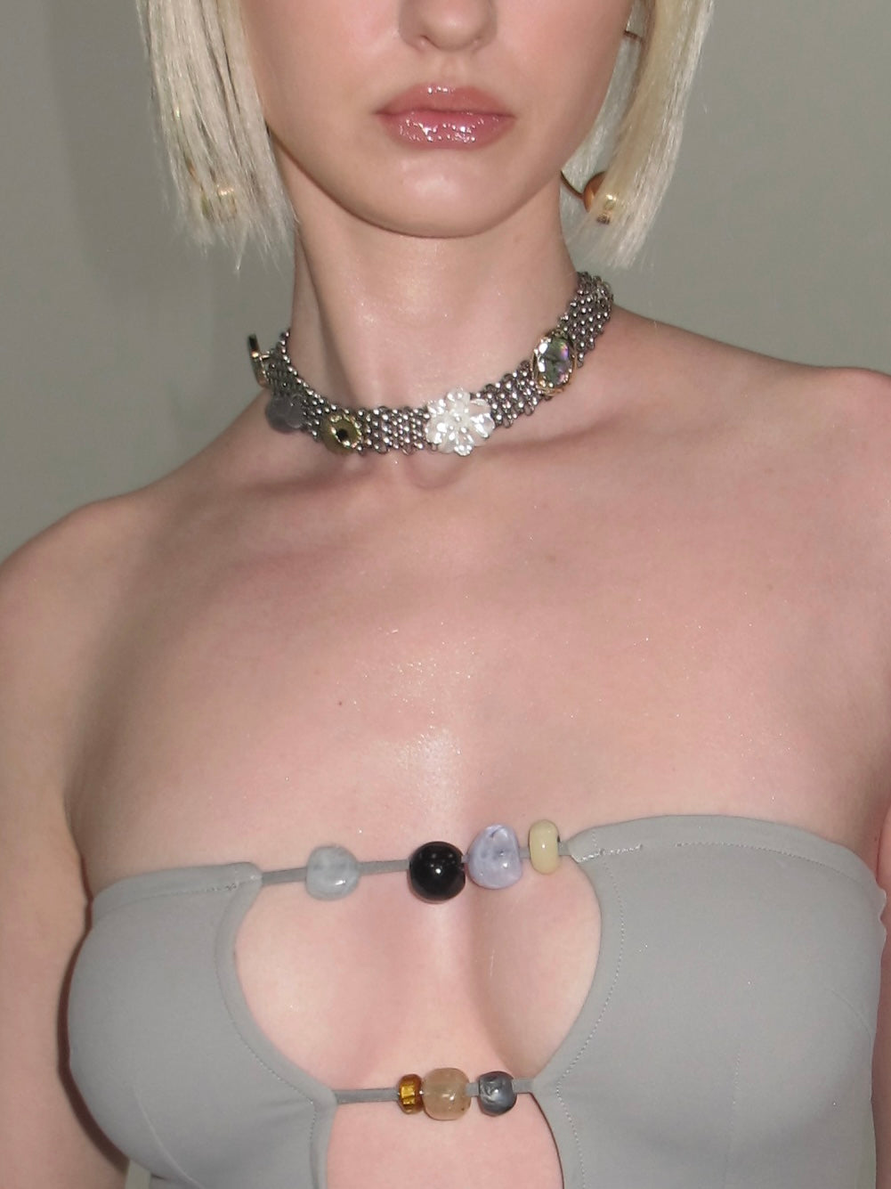 Mixed Charm Chain Choker