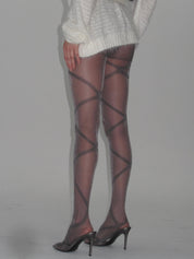 Glitter Ribbon Tights