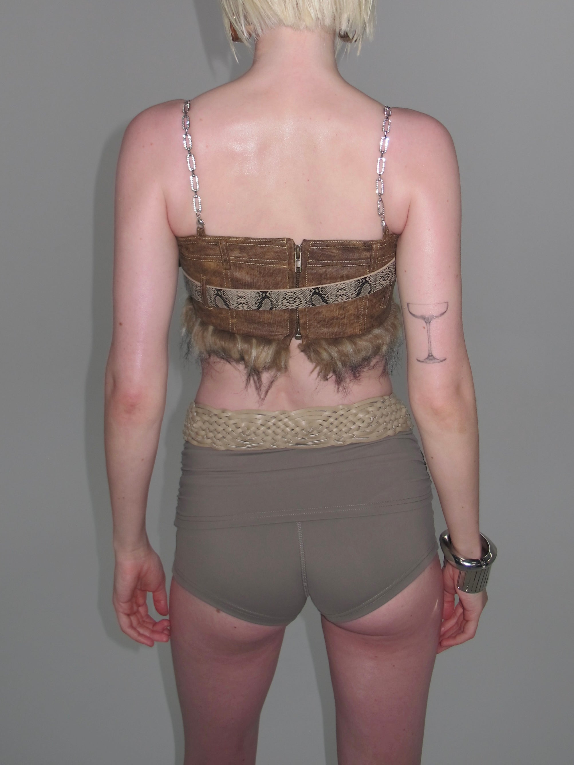 Double Layer Slim Shorts/ Khaki