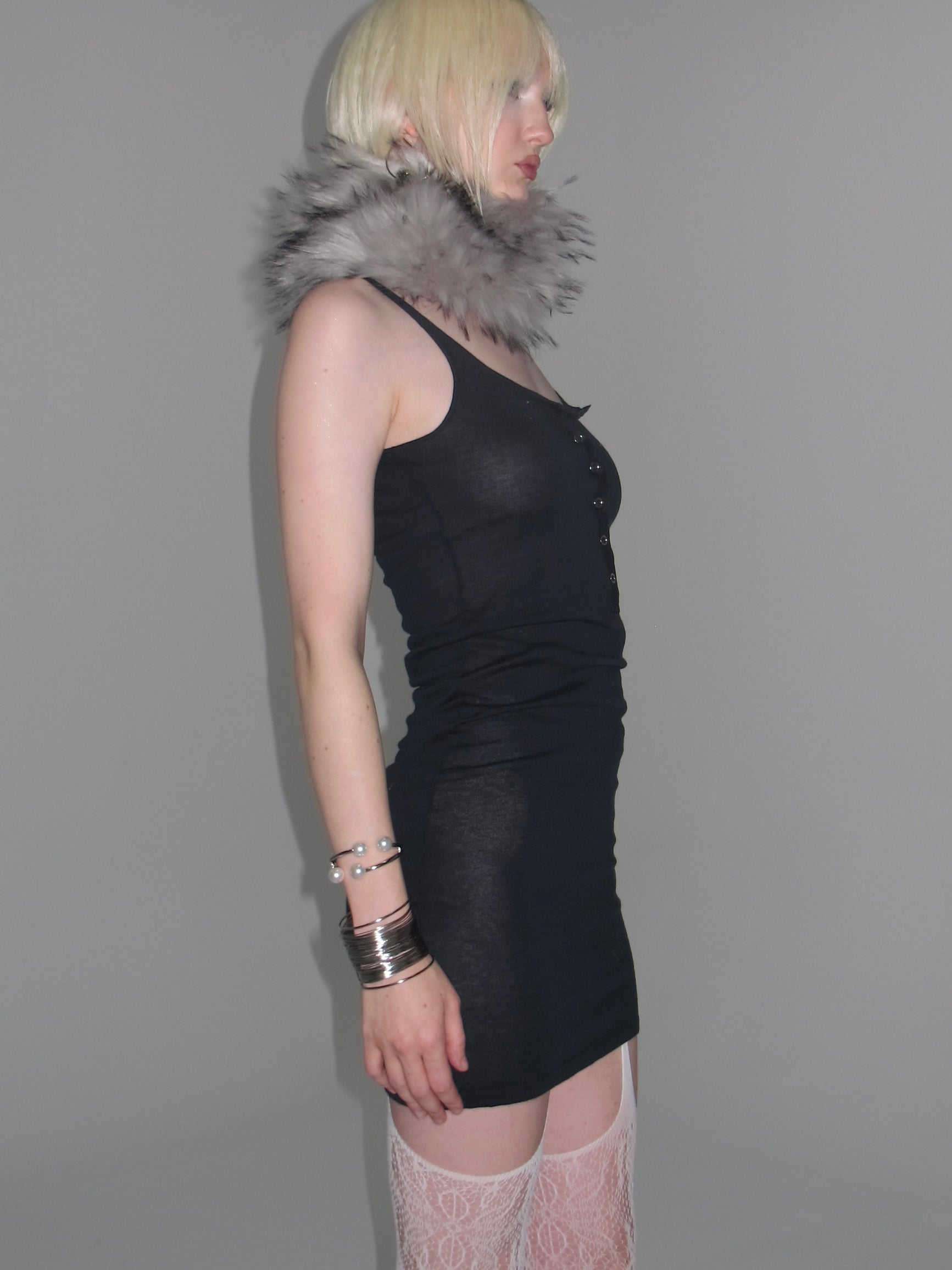 Button Knit Tank Dress