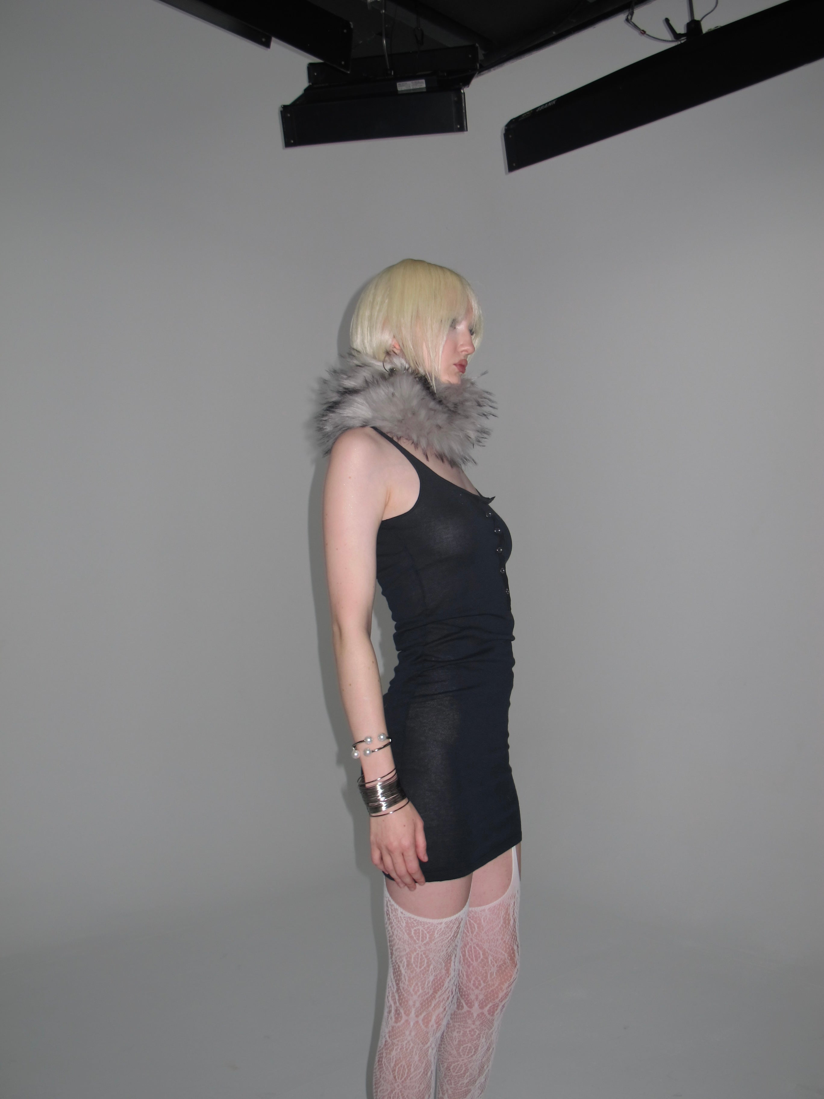 Button Knit Tank Dress