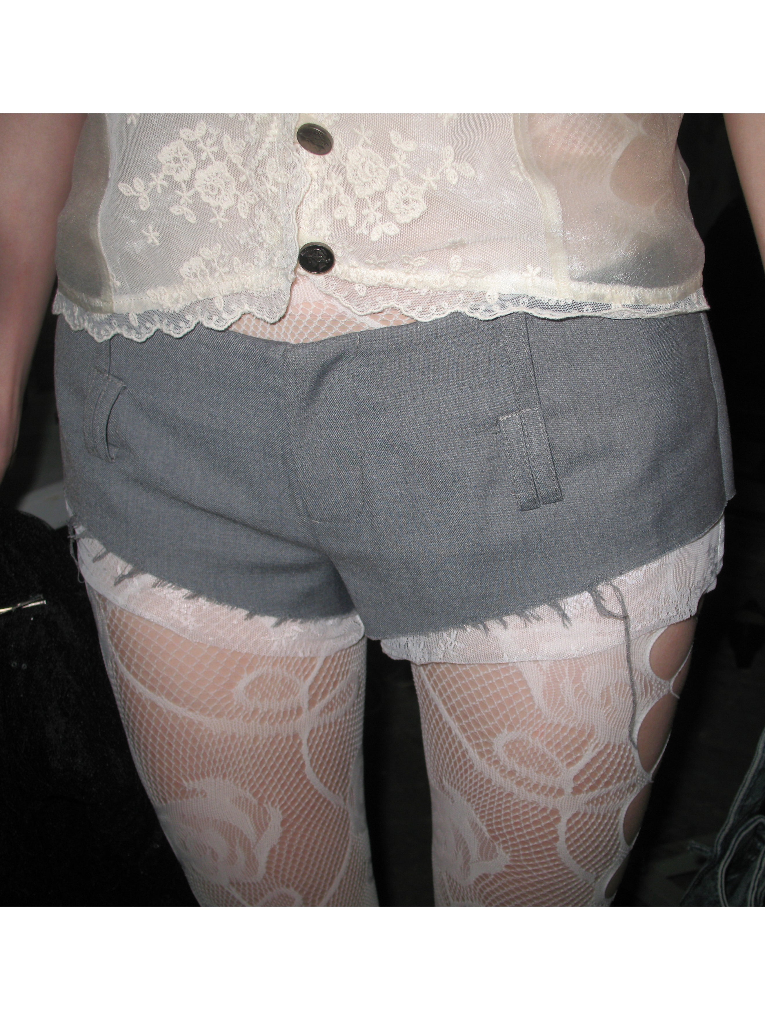 Lace-trimmed Tailored Shorts