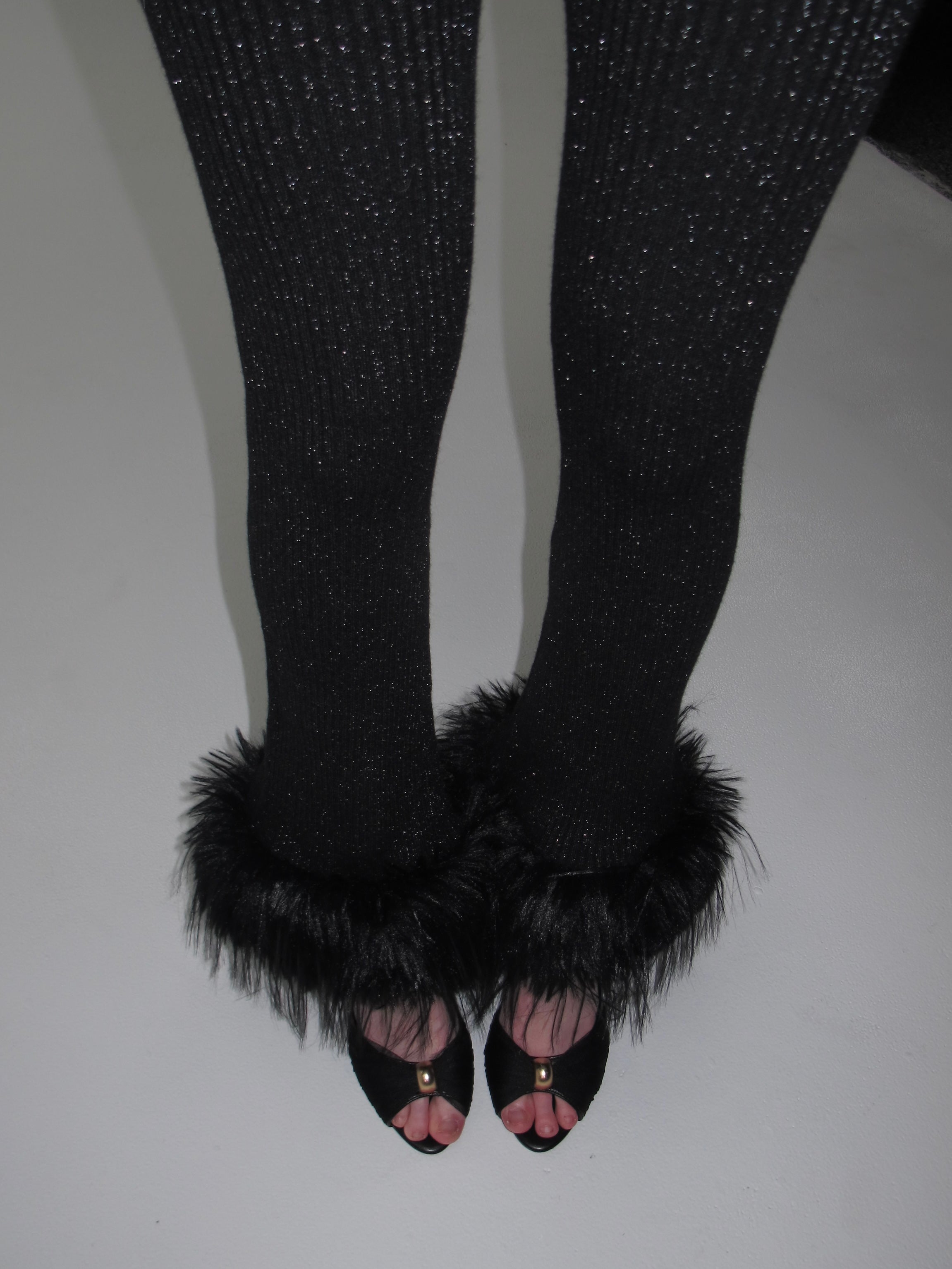 Sasha Faux Fur Trim Flared Pants