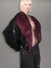 Glacier Faux Fur Trim Puffer Down Jacket Black