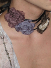 Roselle Triple Rose Ribbon