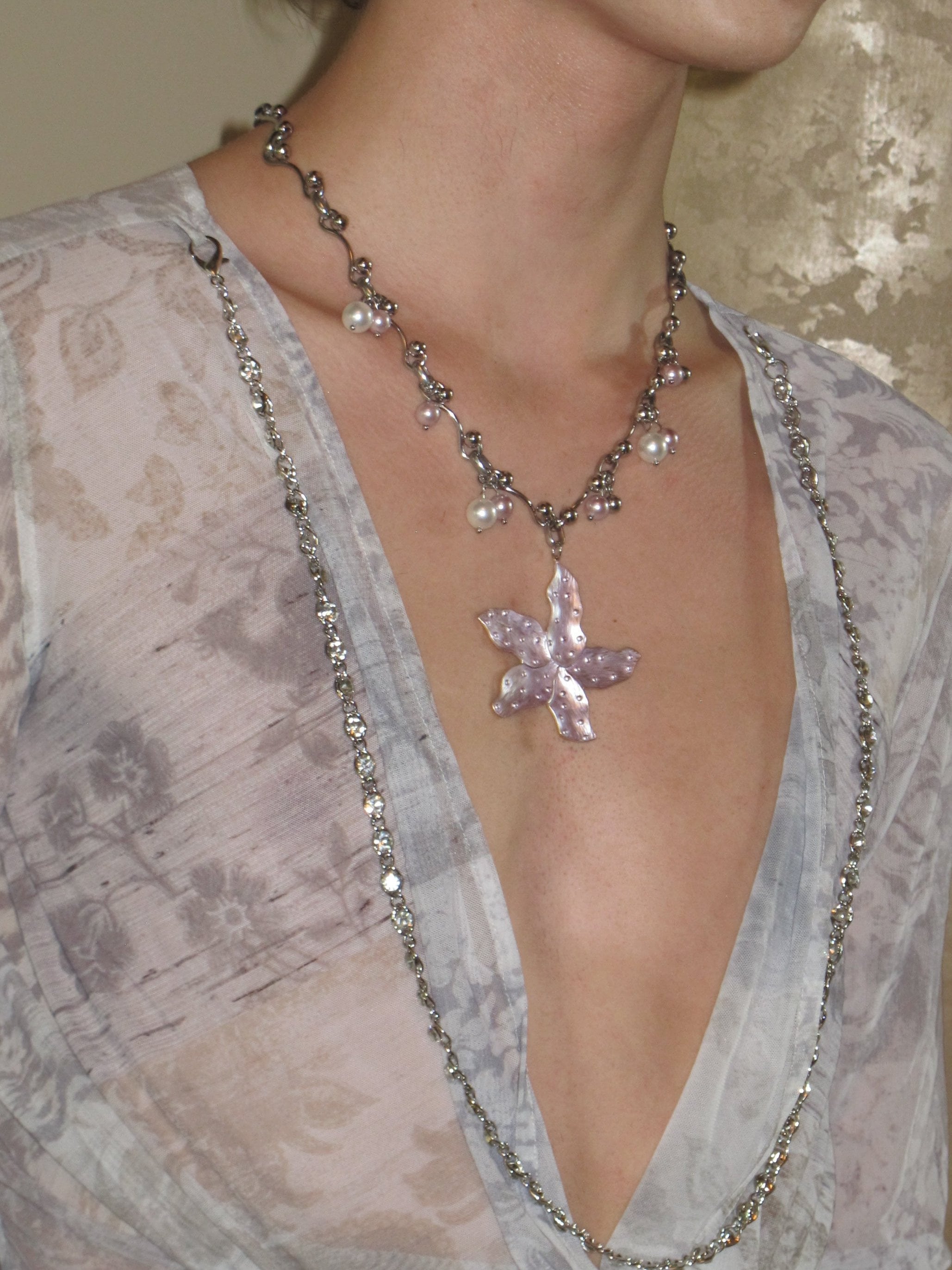 Liora Floral Pendant Necklace
