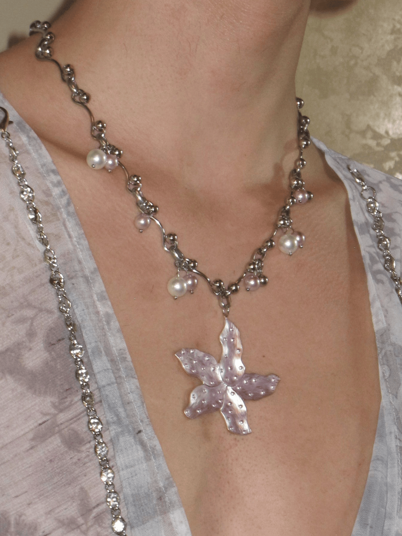 Liora Floral Pendant Necklace