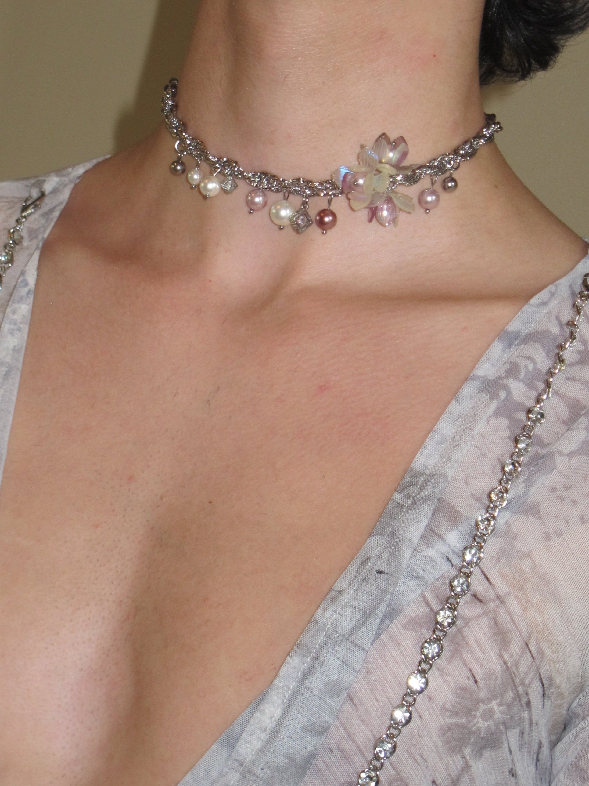 Liora Pearl Charm Choker