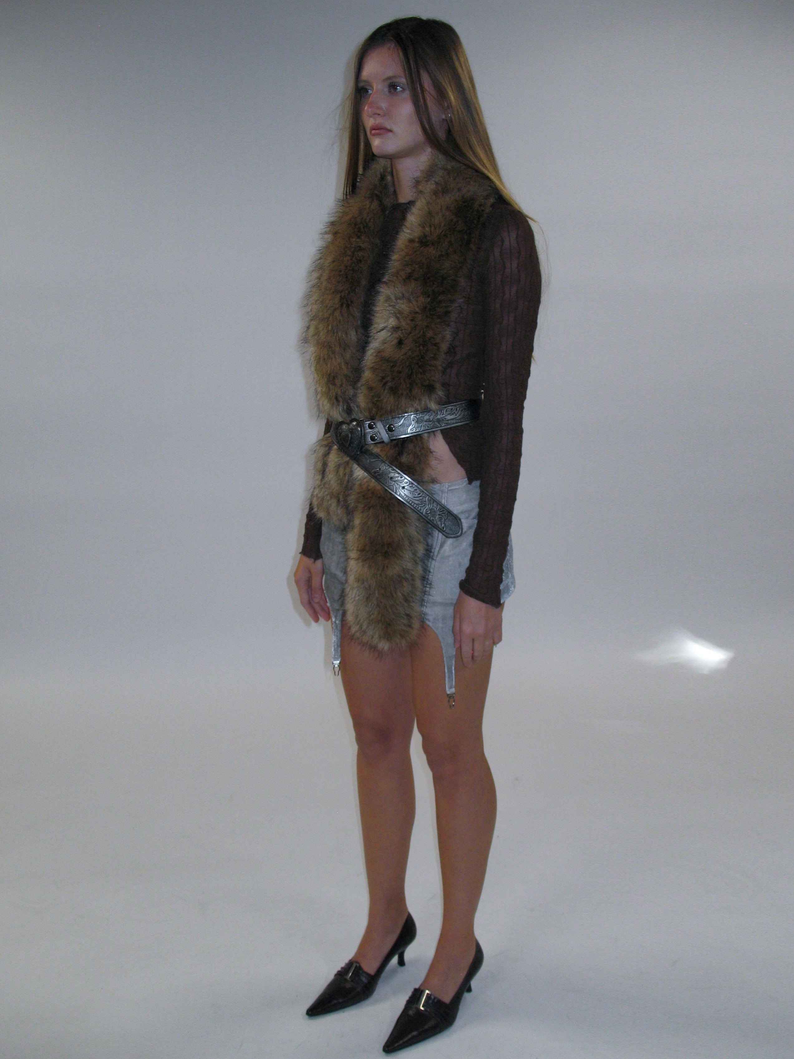 Faux Fur Long Scarf