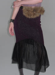 Luna Sheer Mesh Skirt Purple