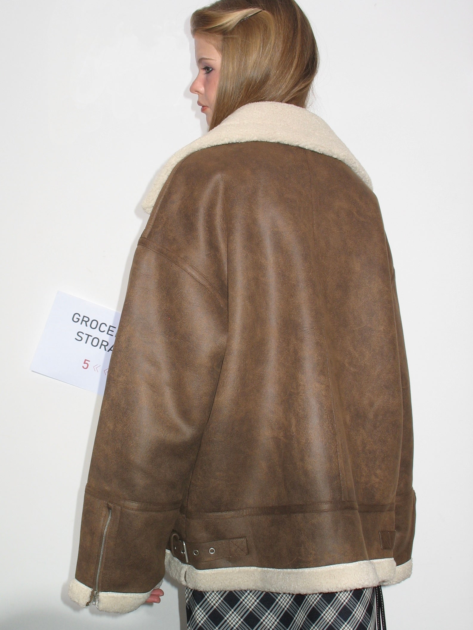 PROD  2023 winter 2 Aviator Brown Sherpa Jacket