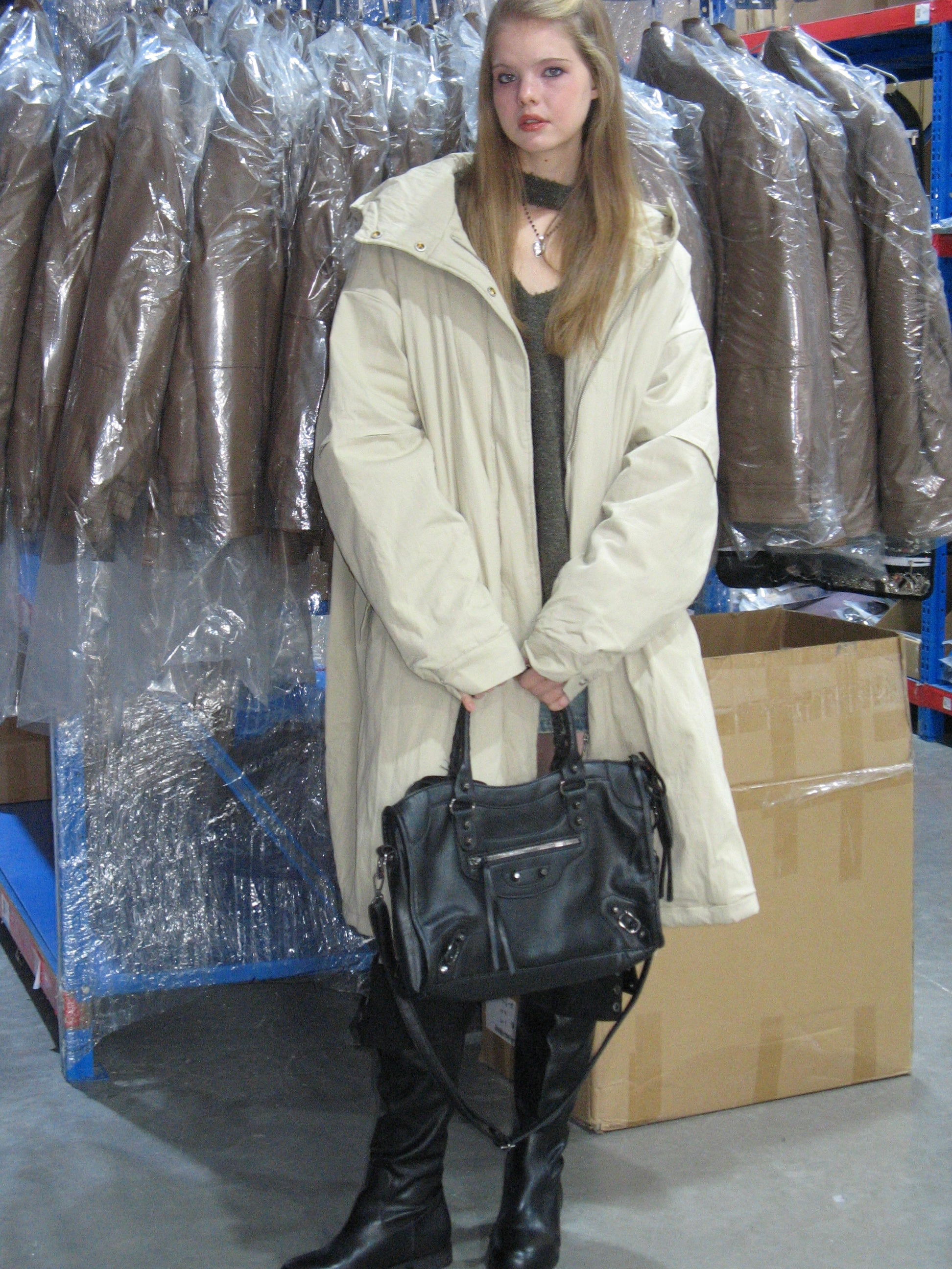 PROD  2023 winter 2 Hooded Long Lightweight Jacket