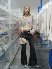 PROD  2023 winter 2 Multicolor Front Cropped Cardigan