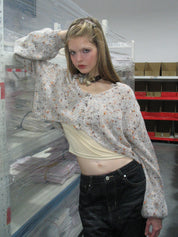 PROD  2023 winter 2 XS / Multicolor Multicolor Front Cropped Cardigan