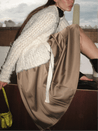 PROD 2023 WINTER Champagne Pleated Midi Skirt
