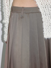 PROD  2023 WINTER Champagne Pleated Midi Skirt