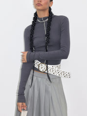 PROD  2023 WINTER Dark Gray Soft Turtleneck Top