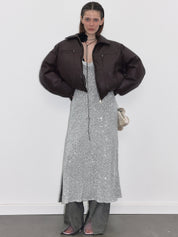 PROD  2023 WINTER Down Puffer Leather Jacket