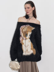PROD  2023 WINTER Kitty Fluffy Sweater