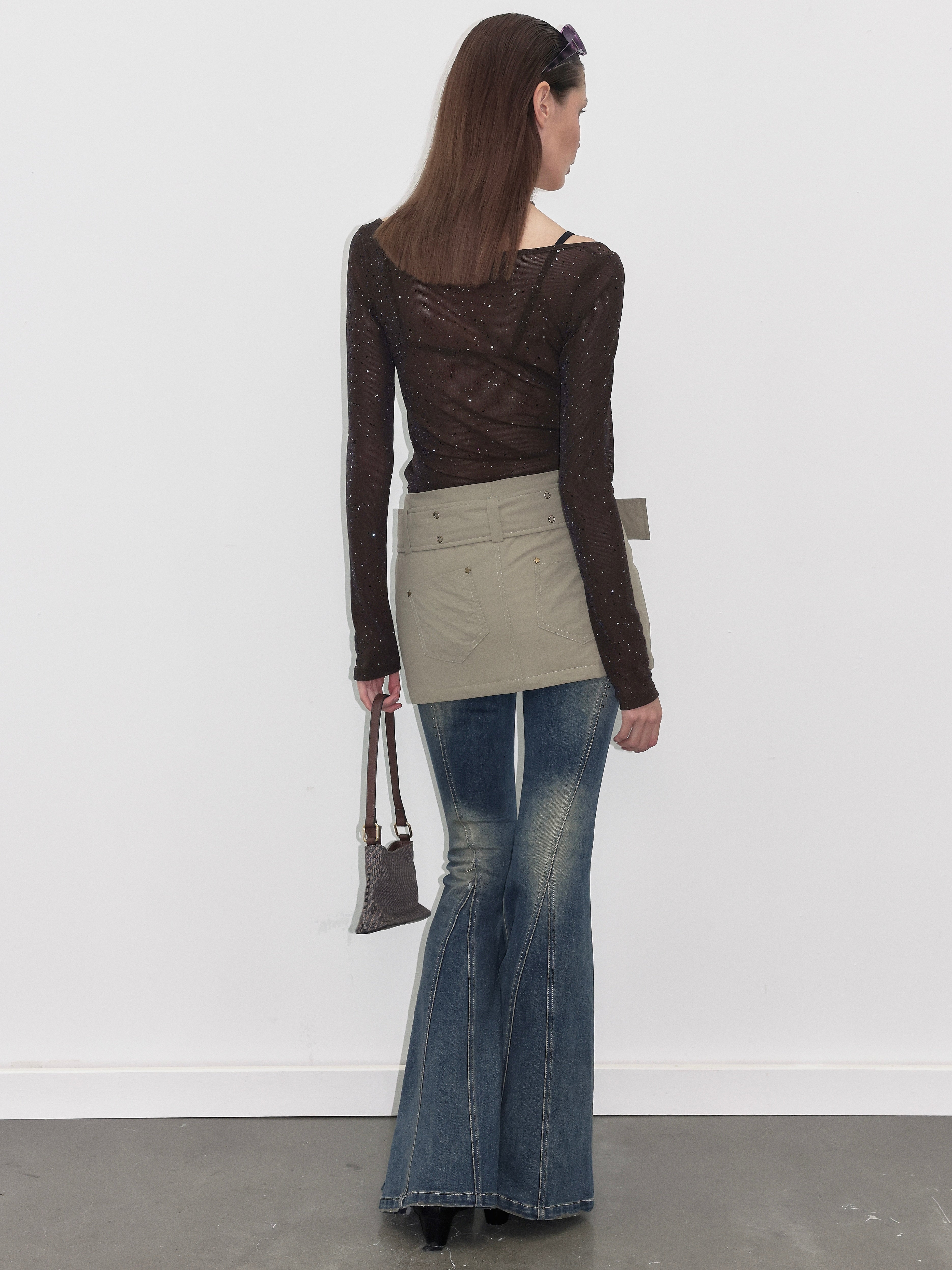 PROD  2023 WINTER Rhinestone Semi-Sheer Long Sleeve