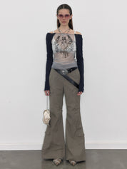PROD  2023 WINTER Semi-sheer Long sleeve Blue