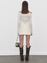 PROD  2023 WINTER White Lightweight Down  Mini Skirt