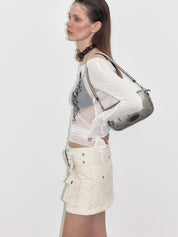 PROD  2023 WINTER White Lightweight Down  Mini Skirt