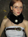 PROD 2024-2 Black / One size / In-stock Faux Fur Scarf /Black